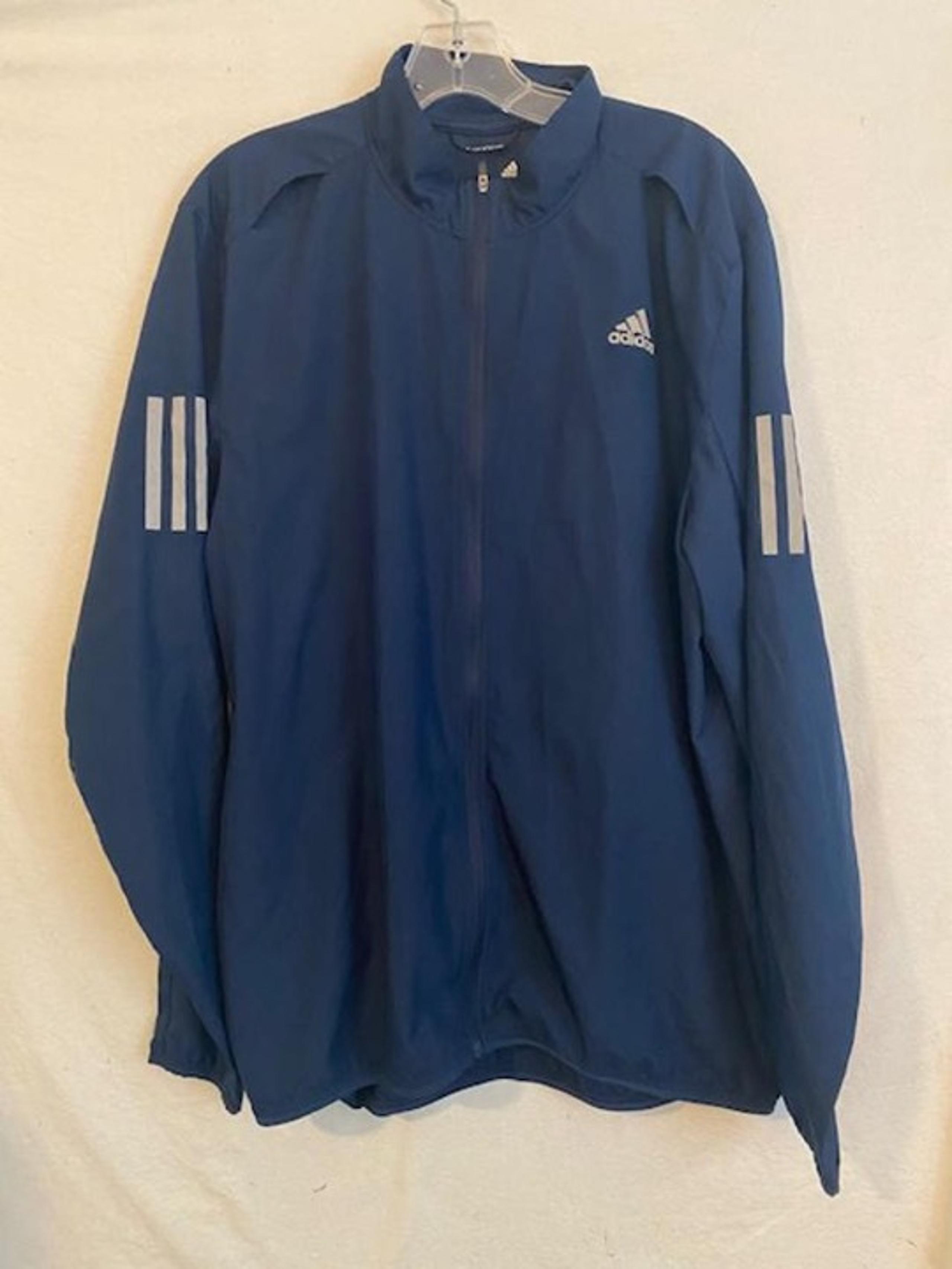 Adidas Men’s Navy Blue Lightweight Running Jacket Size Medium Sports Active Wear