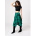 Band of the Free Etta Emerald Floral Midi Skirt Green Black XS Front Slit NEW