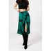 Band of the Free Etta Emerald Floral Midi Skirt Green Black XS Front Slit NEW