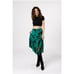 Band of the Free Etta Emerald Floral Midi Skirt Green Black XS Front Slit NEW
