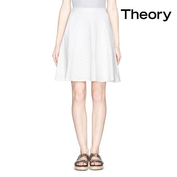 Theory Womens Waffle Knit A Line Mini Skirt