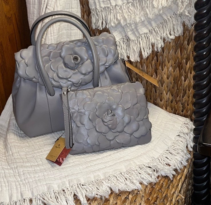 Patricia Nash notley satchel crossbody and Cassini wristlet set