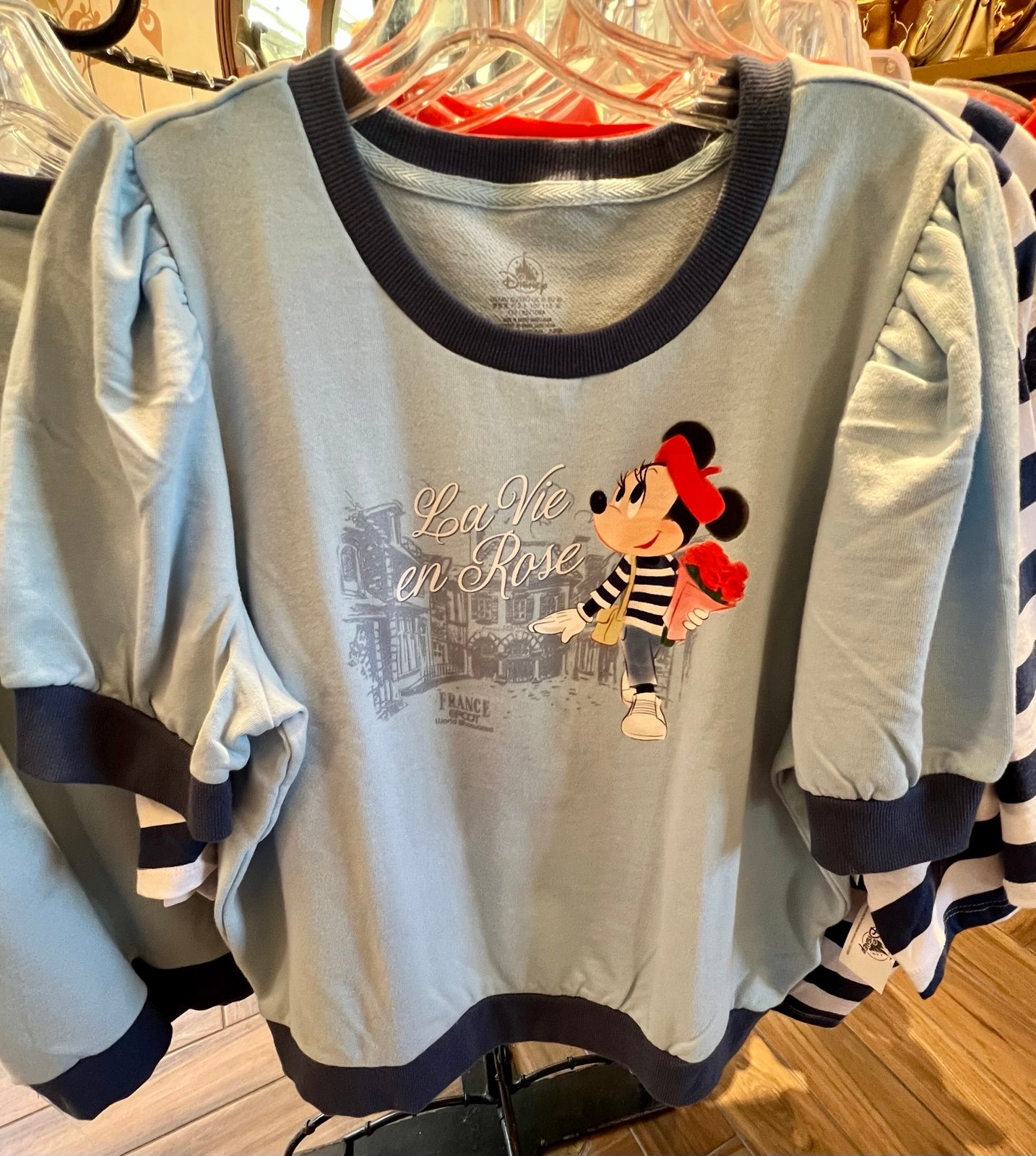 Disney Parks Epcot World Showcase France Pavilion Minnie Mouse Shirt Size XL