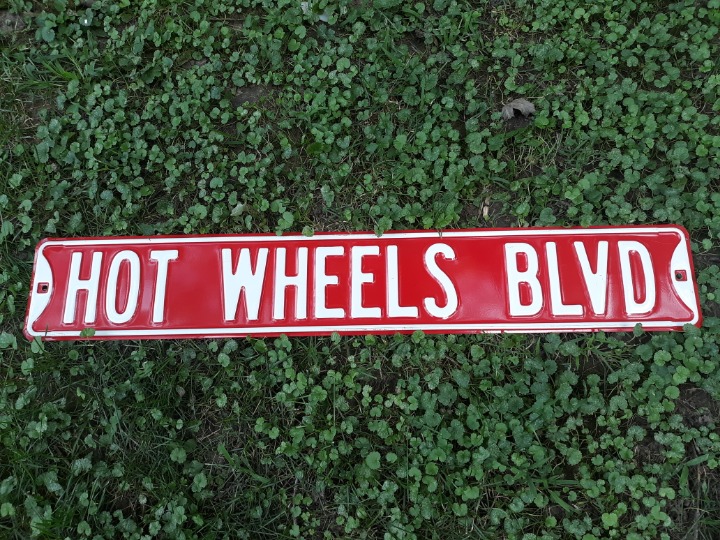 Hot Wheels Blvd Sign