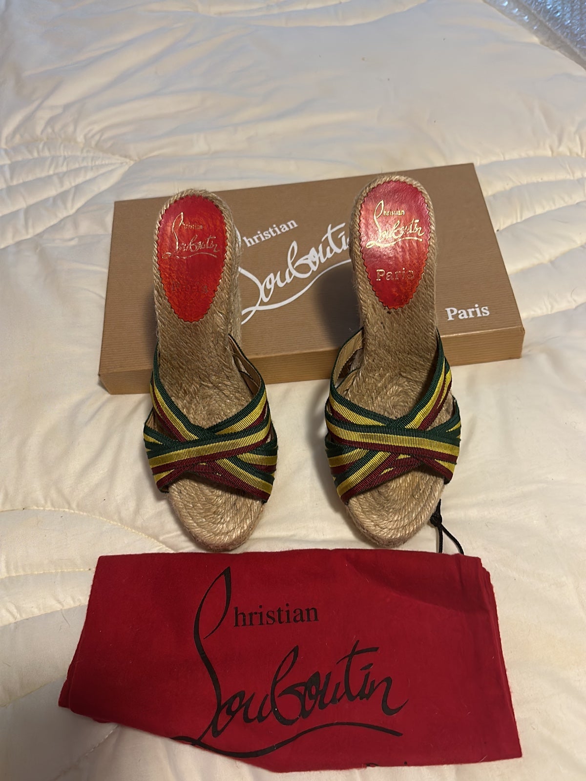 Christian Louboutin Rasta Jamaican heels sz 36