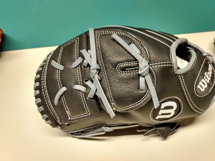 WILSON A360 12 UTILITY BASEBALL GLOVE, LEFT HAND THROW, BLACK/GRAY