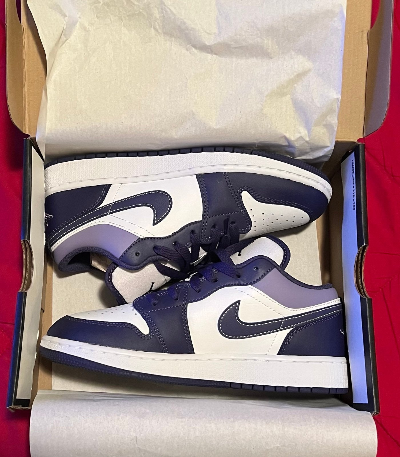 Nike Air Jordan Low Big Kids Women Shoes Purple and White US Women’s 6.5 Kids 5Y