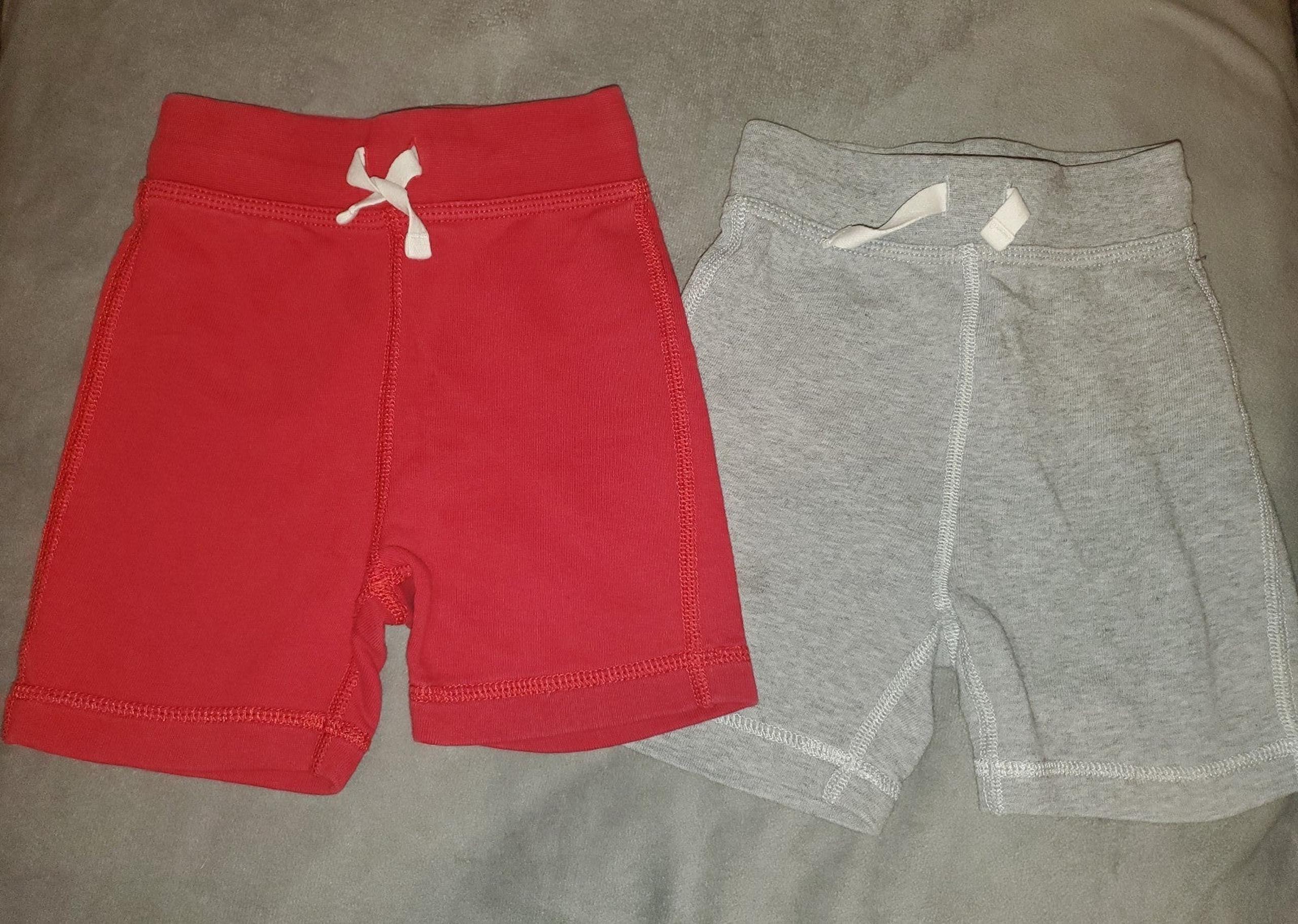 Hanna Andersson Gray Red Cotton Shorts Sz 2T GUC