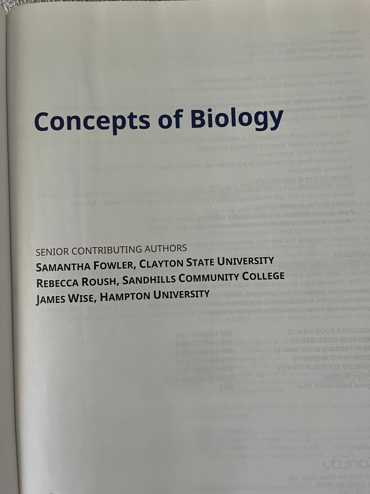 biology textbook