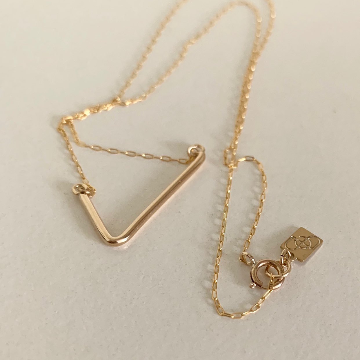 14k gf minimal check necklace