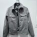 Gray faux suede jacket