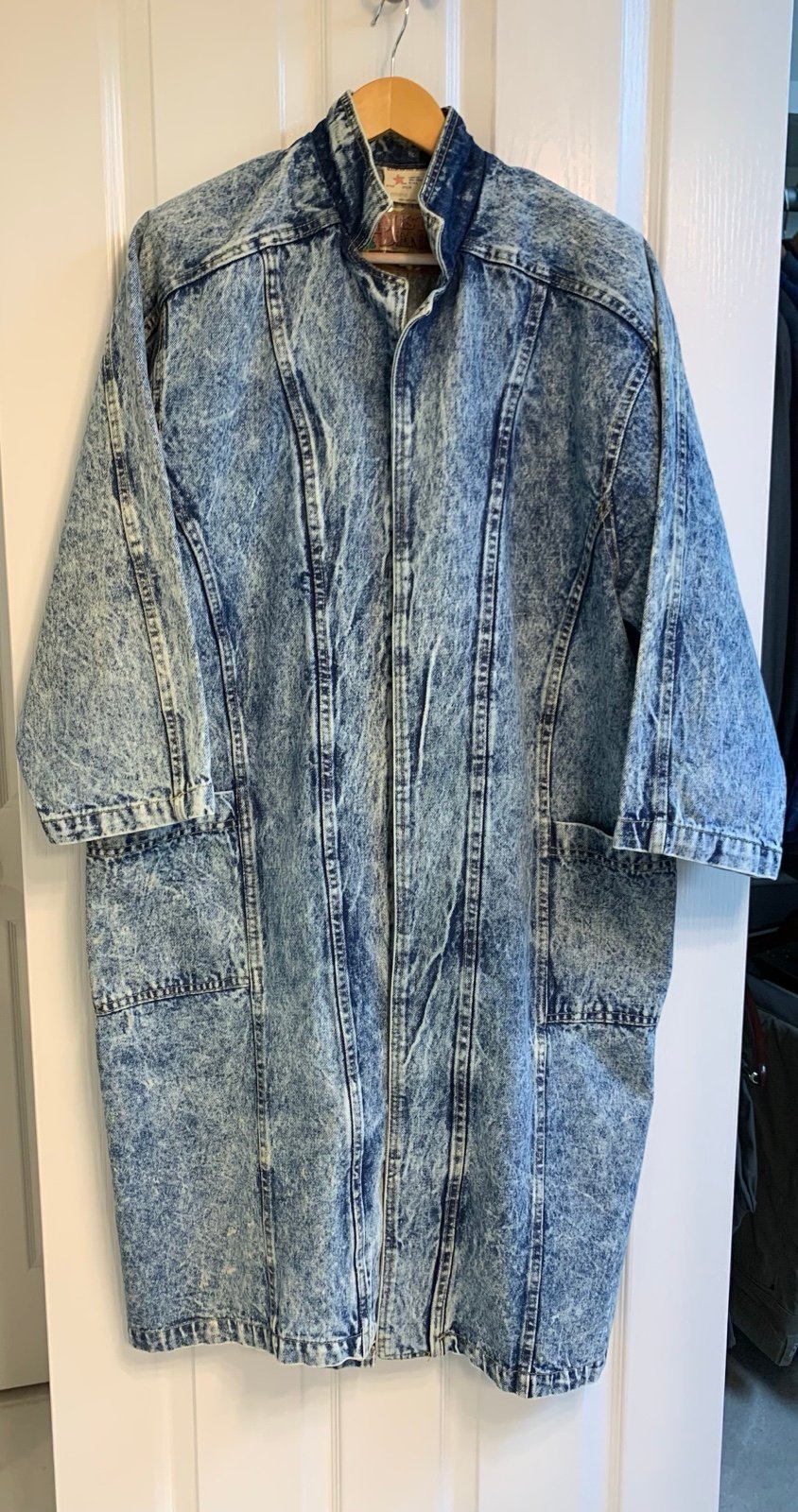 Made In The Shade Dusted Denims Denim Duster Jacket - Vintage - Small - RARE-EUC