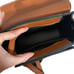 Brown Faux Leather Square Camera Messenger Crossbody Bag Women