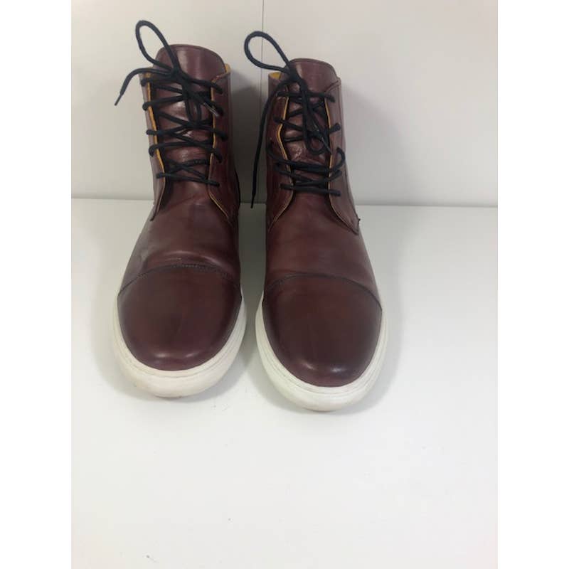 UndDandy Round Toe Lace-Up Casual Ankle Boots Brown Men's US 13