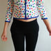 Yves Saint Laurent Patterned Shirt Jacket Fall-Winter 1982-1983. Size XXS