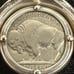 Sterling Silver 1936 Buffalo Nickle Spinning Turning Coin Pendant