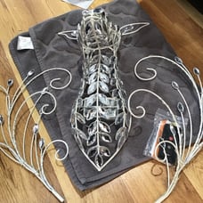 August and Leo jeweled deer head with lights, new in box, remote, hsn