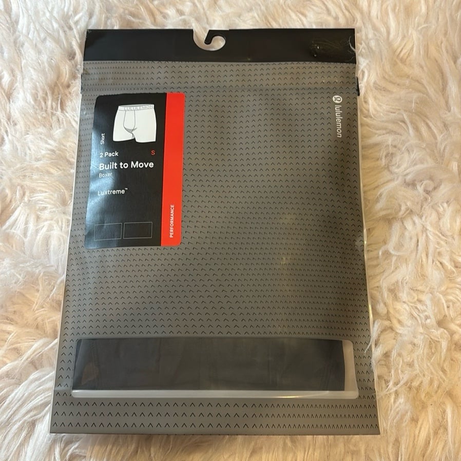 Lululemon Built To Move Boxer 5” *2 Pack, Black, size S