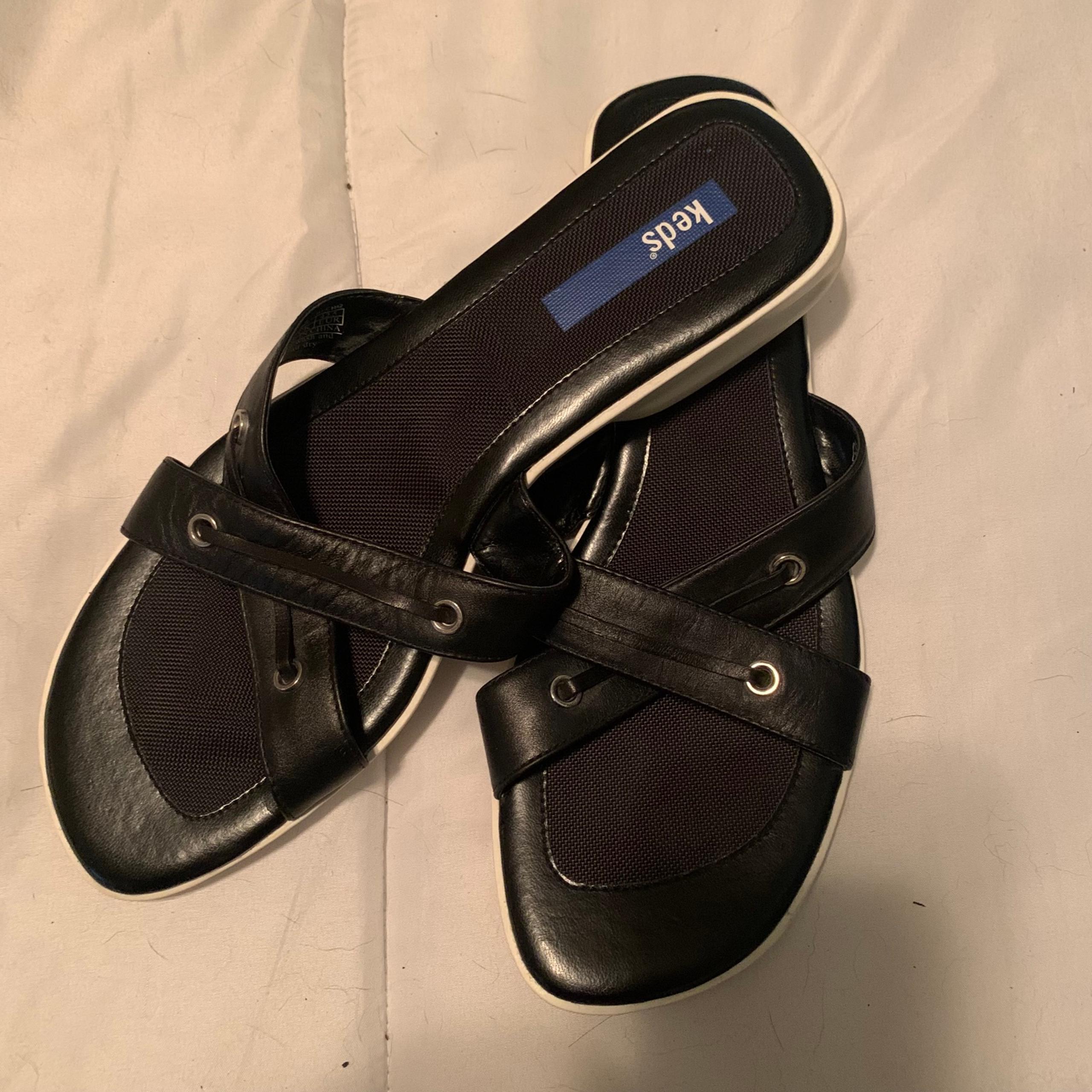 Keds size 11 Sandals Slip on Black