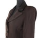 St. John Collection Brown Santana Knit Black Suede 2 Piece Skirt Jacket Set 6