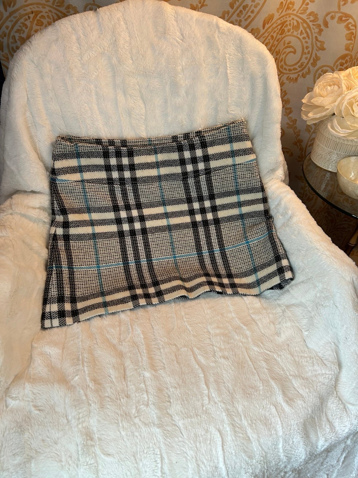 Burberry London wool mini skirt US8