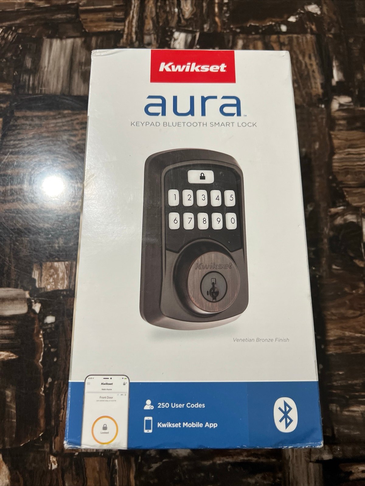 Kwikset 99420-002 Aura Bluetooth Modern Door Lock - Venetian Bronze