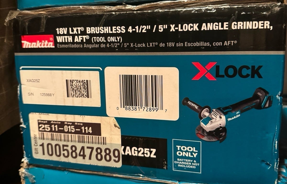 Makita 18V LXT brushless angle grinder