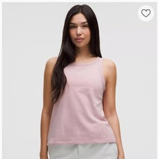 Lululemon cotton blend open back tank large nwt