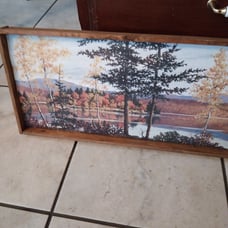 Painting vintage 8 by 41 door toper