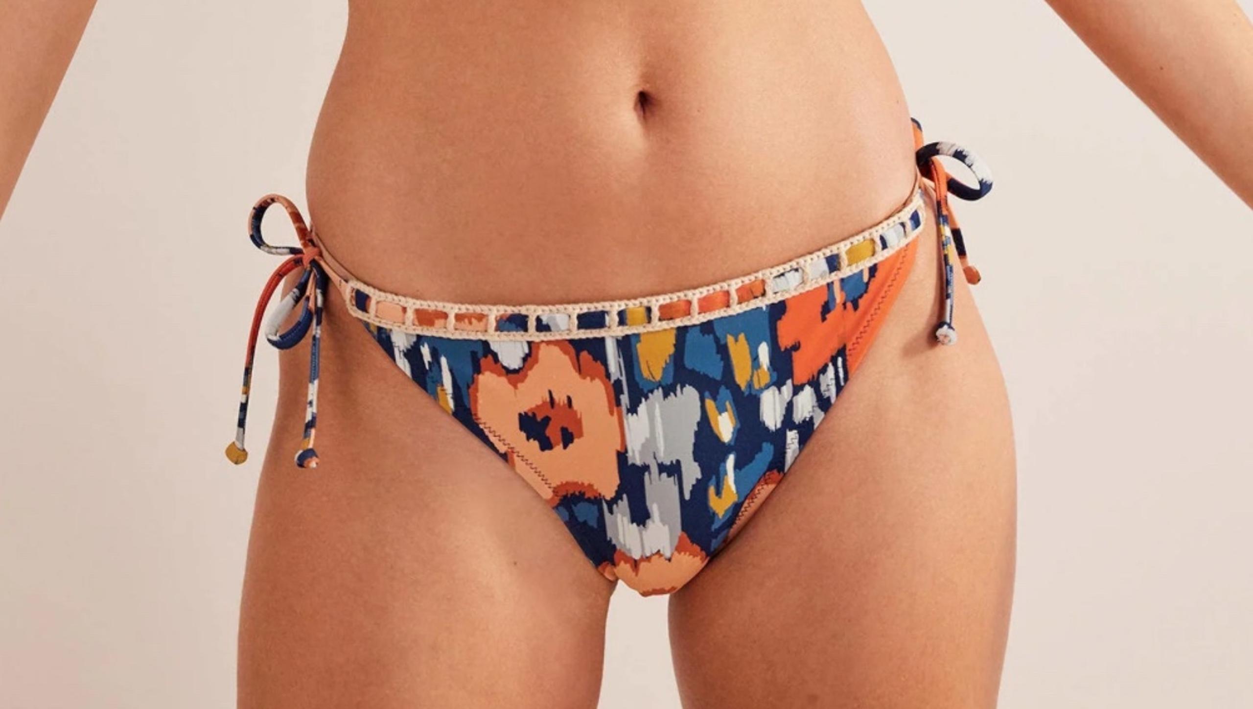 Boden Crochet Trim Bikini Bottom String Women's US 14 NEW
