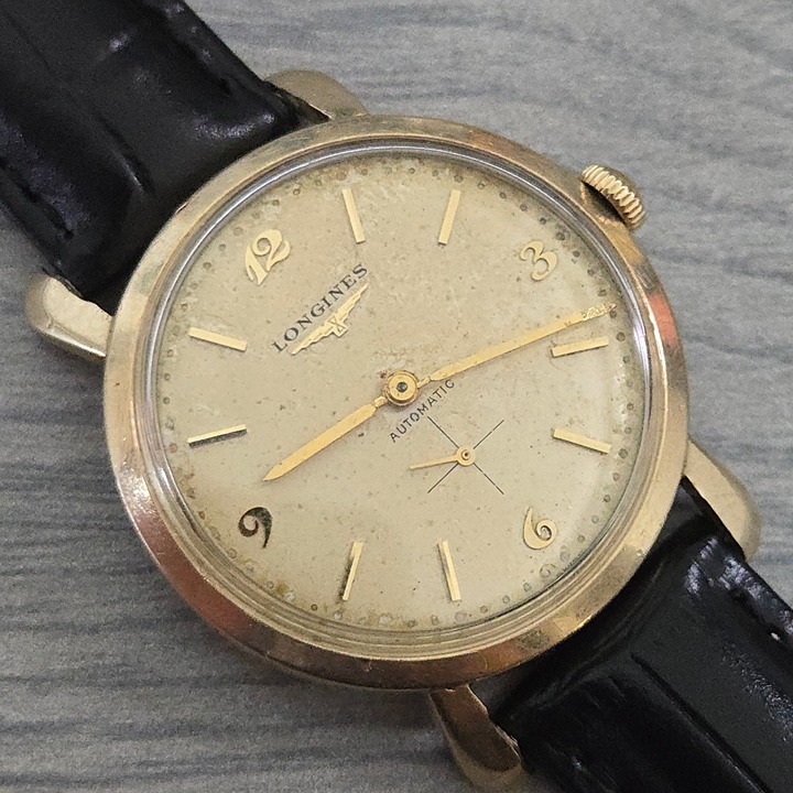 Vintage LONGINES men's automatic watch Cal.19A 17Jewels 10K G.F 1953
