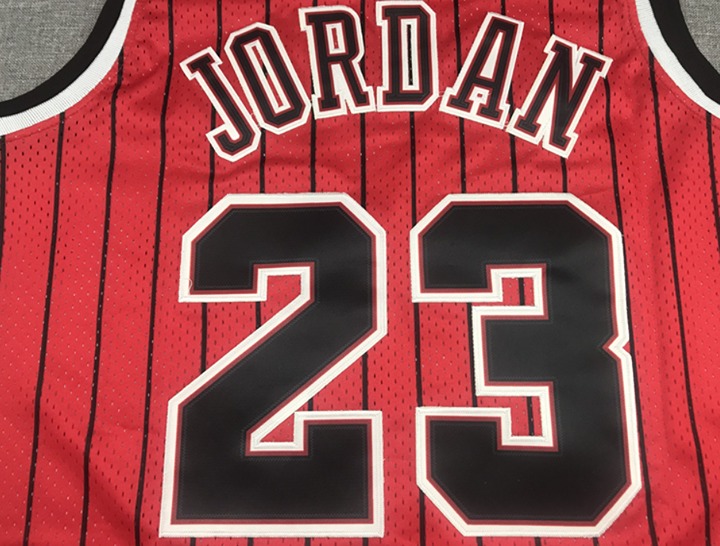 Jordan Vintage Chicago Bulls Red and Black Mitchell & Ness jersey