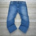 Vintage Carhartt Jeans Relaxed Fit Light Wash Work Wear Denim White Logo 90s
