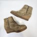J Crew Women Tan Suede Crepe Wedge Ankle Boot Bootie Size 8 Size Zippers Casual