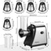 Professional Salad Maker with 5 Stainless Steel Rotary Blades and One-Touch