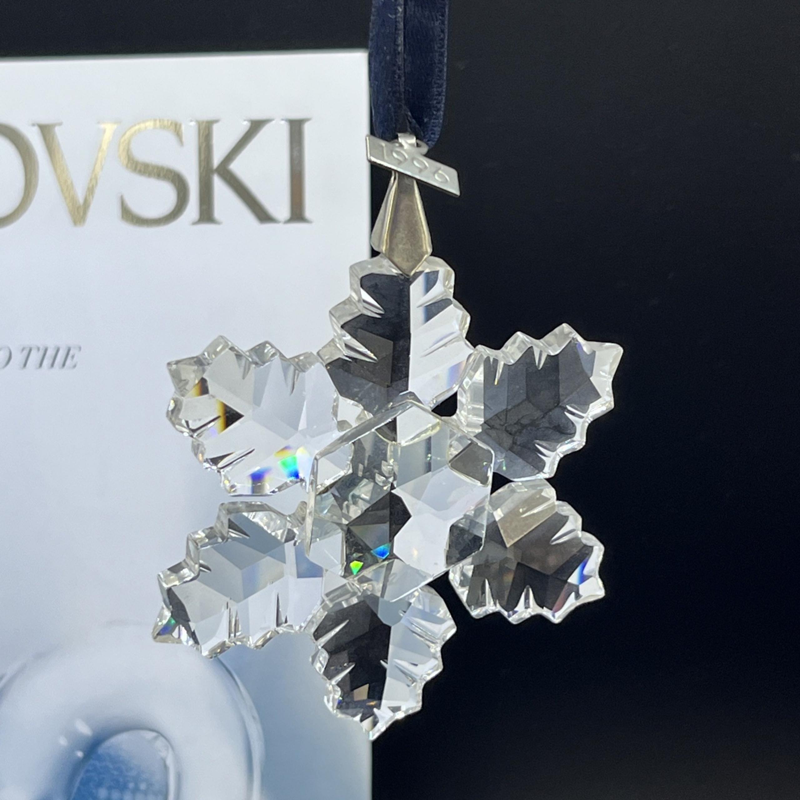 Crystal Annual Christmas Ornament Snowflake 1996 EUC - Swarovski