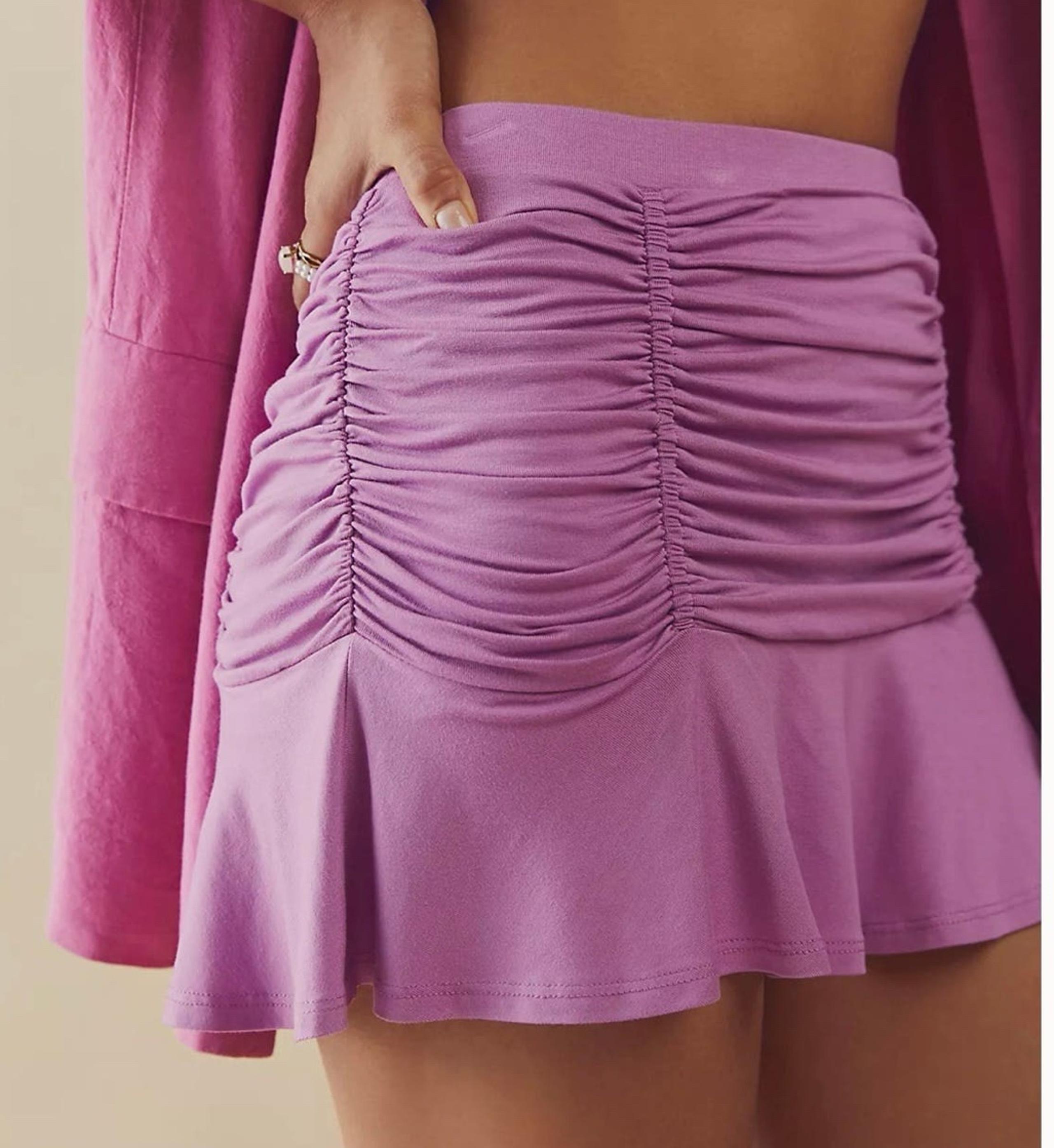 Free People Beach Purple Stella Skort Mini Size Small