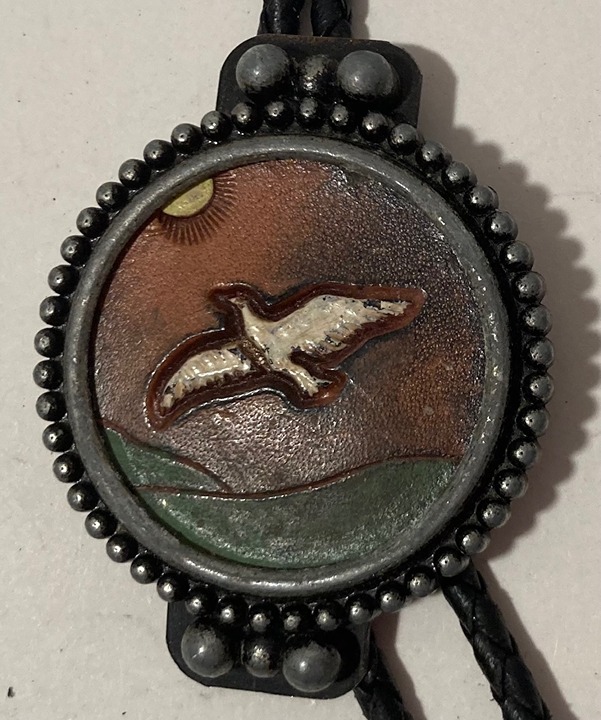 Vintage Metal Bolo Tie, Nice Seagull Flying Design, Native, Quality, Handcrafted