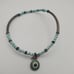 Sky blue evil eye beaded bracelet