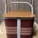 Vintage Redman Picnic Basket This basket is tartan red with cream stripes