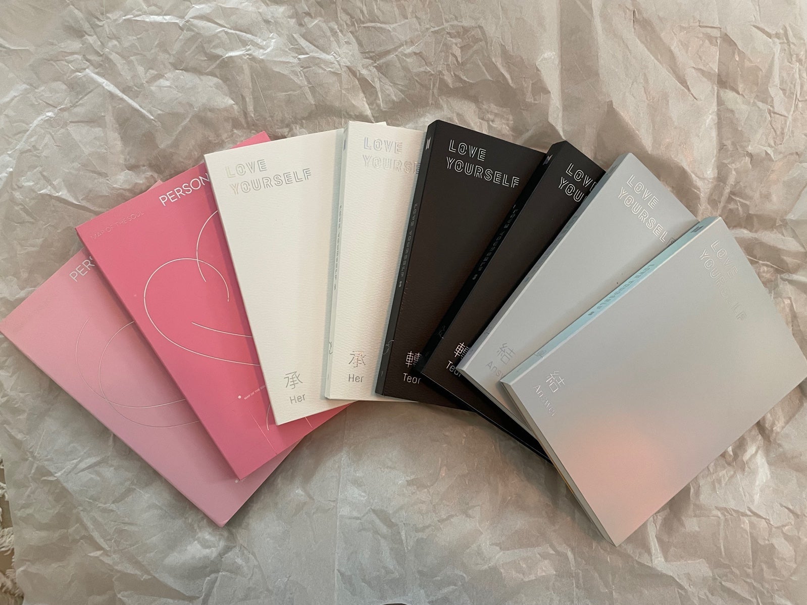HUGE BTS BUNDLE! (REAL PC)6 love yourself albums + 2 map of the soul persona