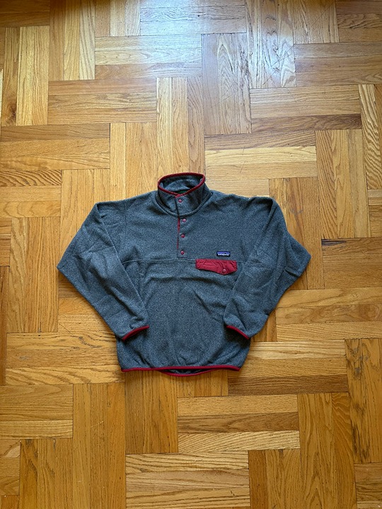 Patagonia Synchilla Snap T Grey Fleece in Men's Extra Small