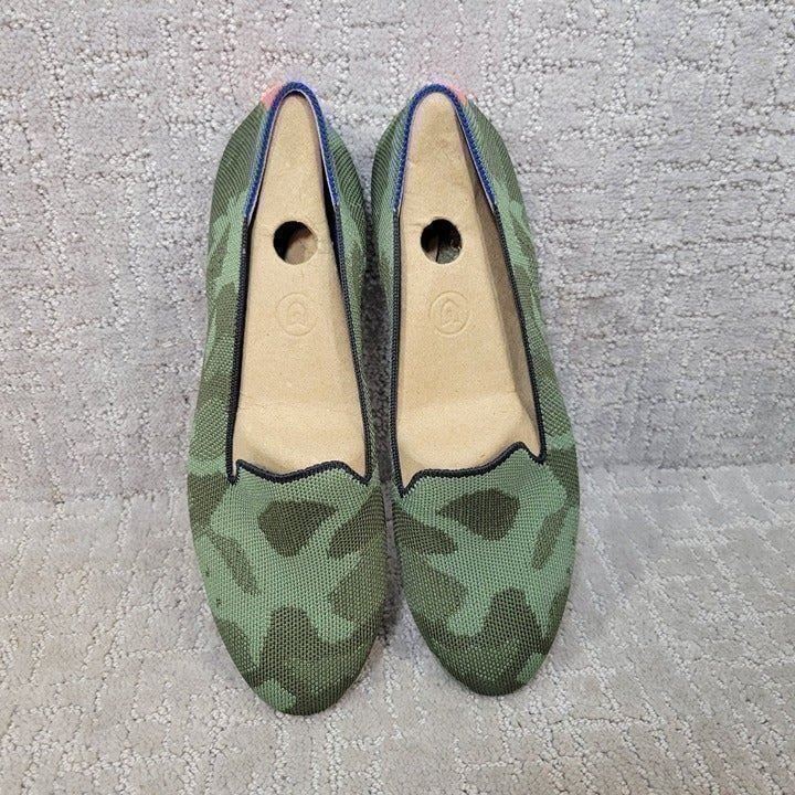 Rothy's The Loafer Women's Size US 9 Olive Green Camo Slip-On Flats Shoes