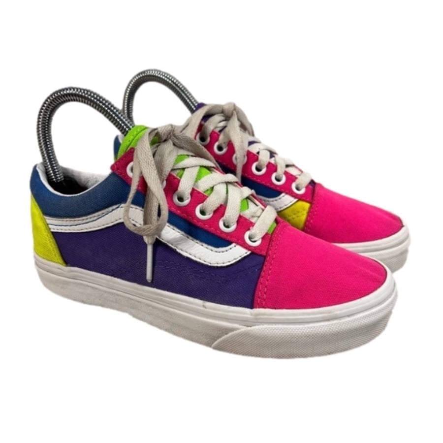 Vans Women's Neon Color Block Old Skool Sneaker Size 5