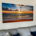 24.00 x 48.00 Wall Art Decor Large Canvas Print Picture Sunrise Ocean Beach