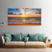 24.00 x 48.00 Wall Art Decor Large Canvas Print Picture Sunrise Ocean Beach