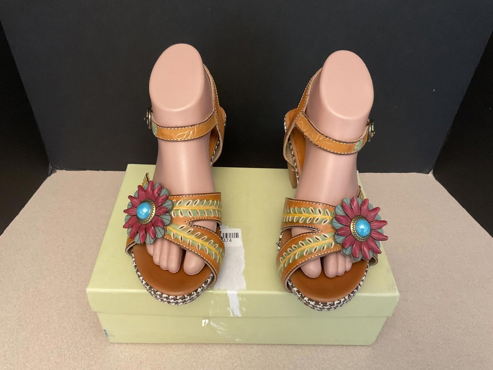 New! Womens Spring Step L'Artiste Astarr-Cam Ankle Strap Sandals. Size 39-US 8.5