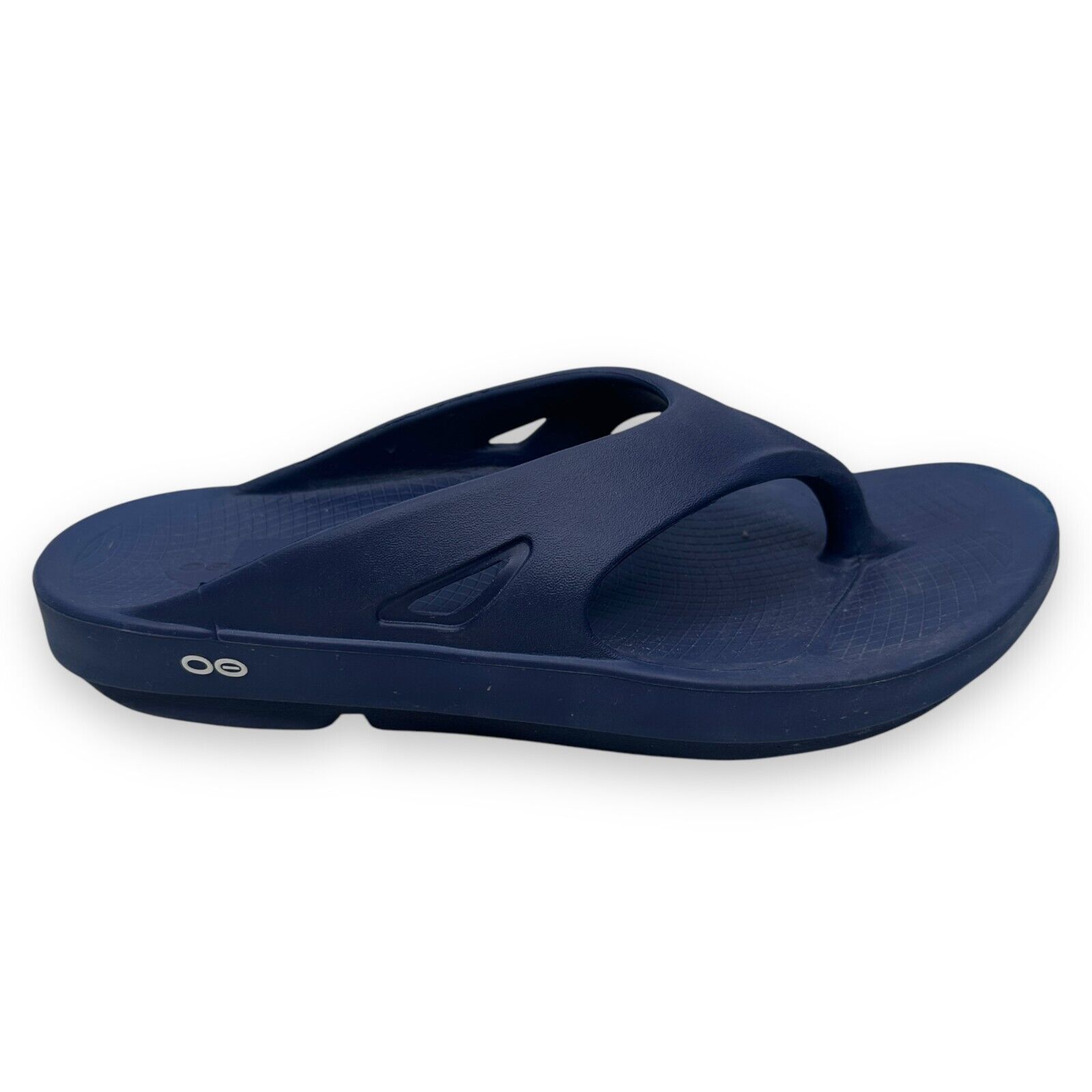 Oofos OOrigal Flip Flop Sides Mens 13 Womens 15 Navy Blue Slip On Thong Sandal