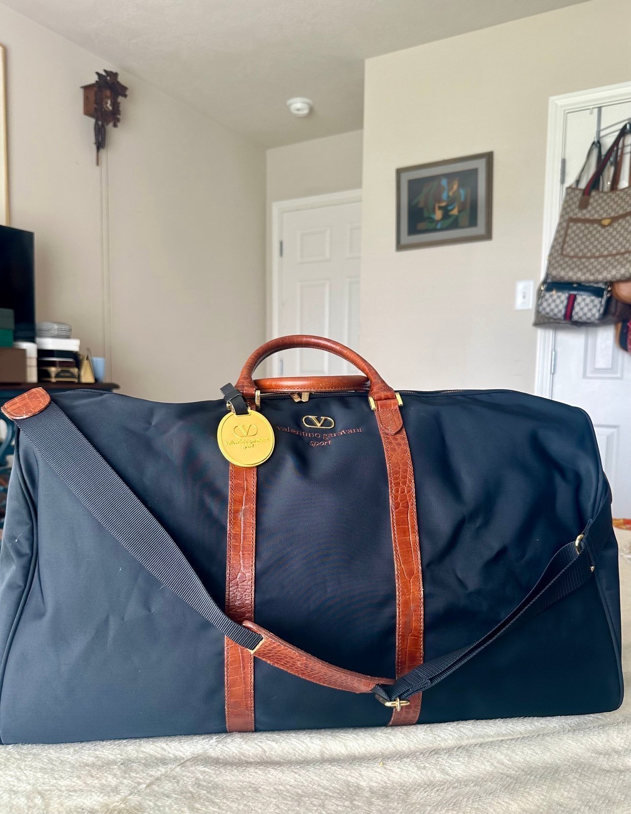 Valentino Garavani Sport Nylon Boston/Travel Bag