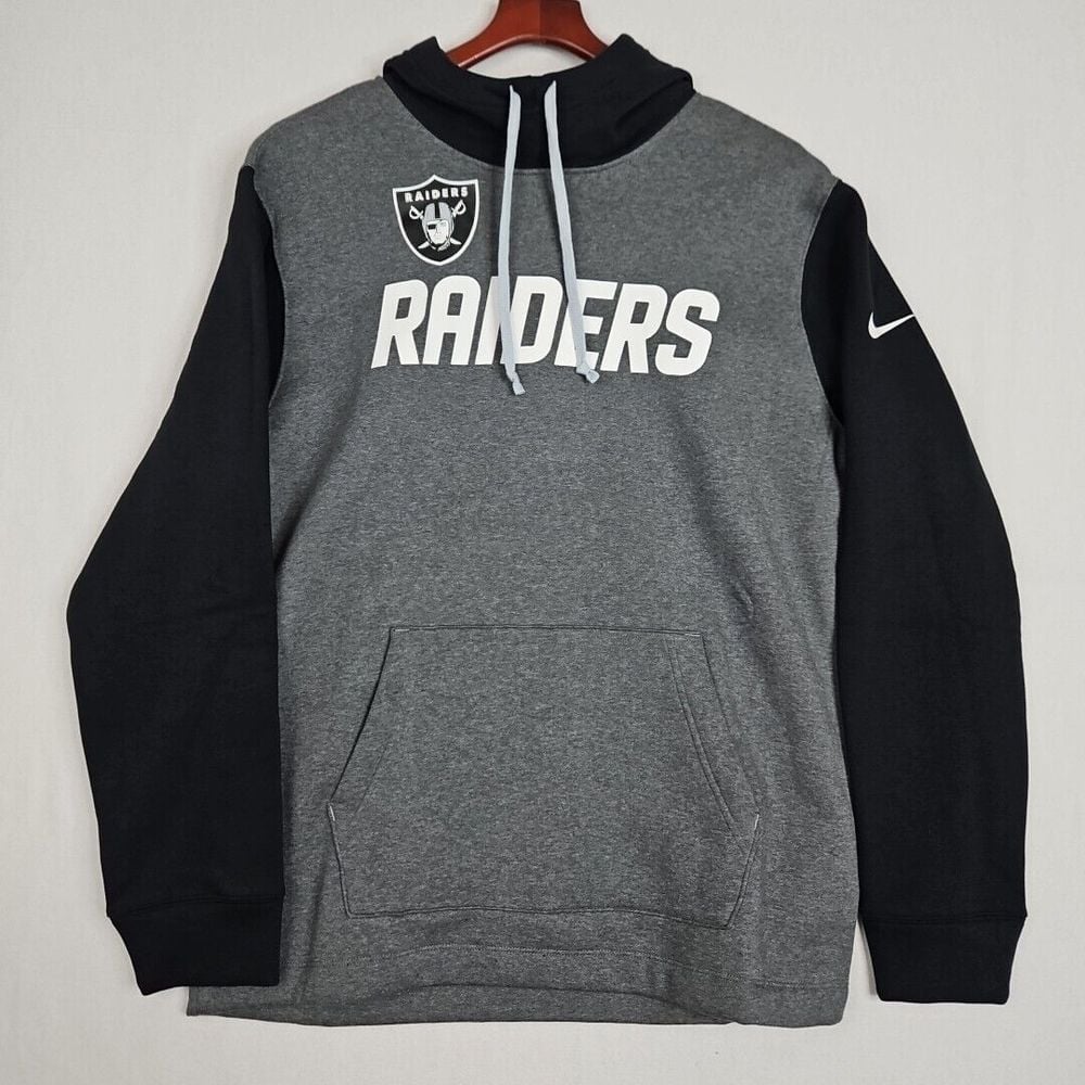 Nike Las Vegas Raiders Hoodie Men's Size Medium NFL Pullover Sweatshirt New